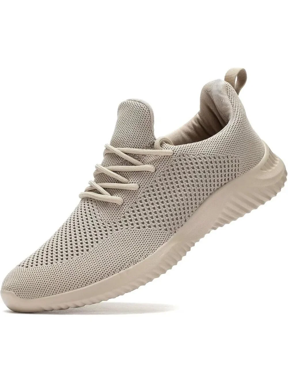 🆕Men's Khaki Tan Slip on Walking Shoes Ultra Light Breathable Running Shoes